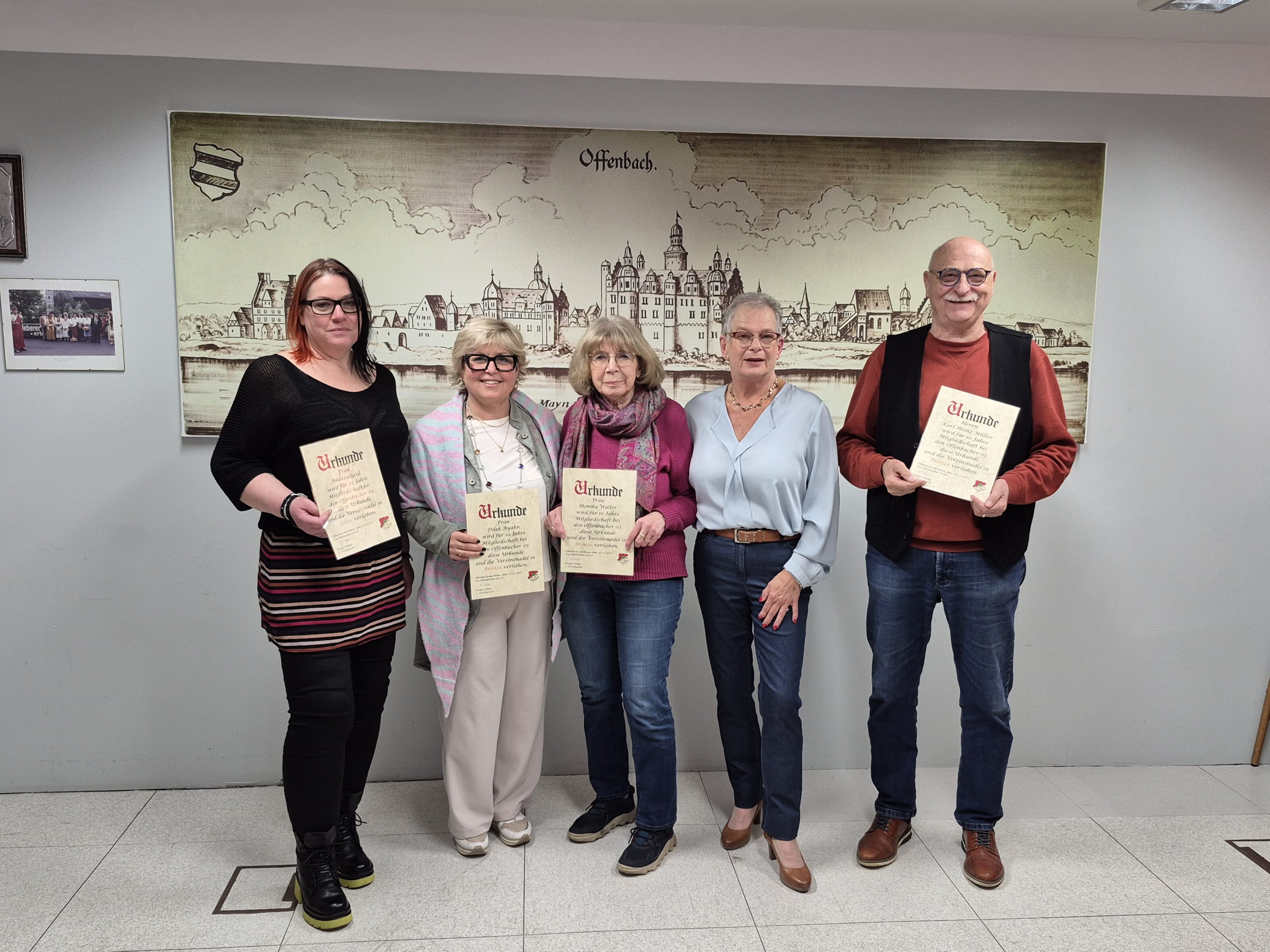 Ehrungen für langjährige Mitgliedschaft
